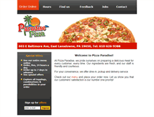 Tablet Screenshot of newparadisepizza.com